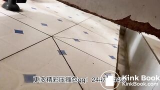 The girl excreted a lot in the toilet 002
