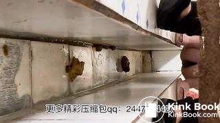 The girl excreted a lot in the toilet 002