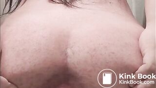 Kinky girl plays with her turd