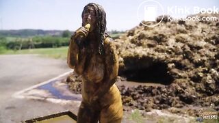 Rada Brewer on the farm - masturbating in cowshit
