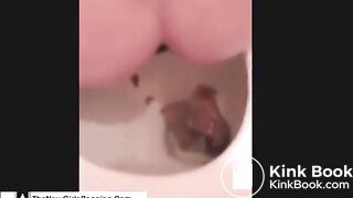 Girl pooping