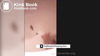 Girl pooping