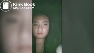 Gothic fishnets poop in the dark