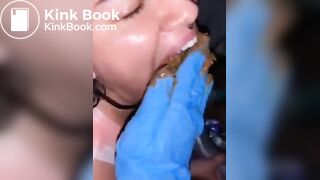 Slimy portapotty shit for worthless human toilet s