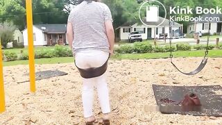 Girl poops pants on playground