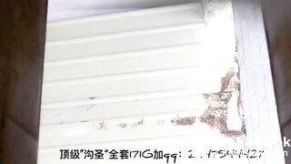 The girl excreted a lot in the toilet 05