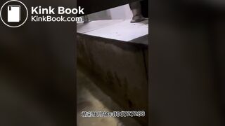 Women poop in dirty toilets