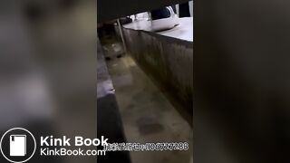 Women poop in dirty toilets