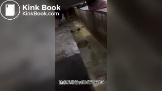 Women poop in dirty toilets