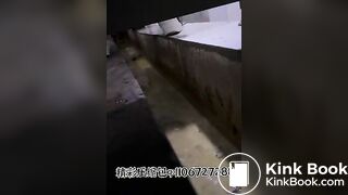 Women poop in dirty toilets