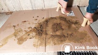 Nylons Feets Milf Stuck Glue in dog shit