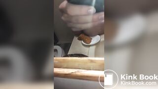 Shitting on a plate