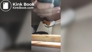 Shitting on a plate