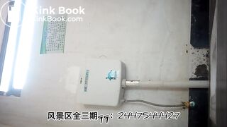 The girl excreted a lot in the toilet  06