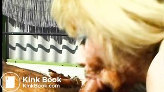 Piggy Scat Granny  Sucks Shitty Cock Outside