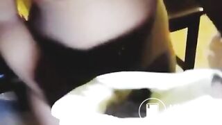 EBONY TAKING A SHIT STANDING