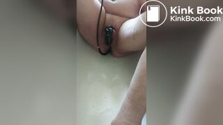 fat guy shits in the bath