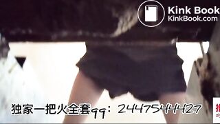 The girl excreted a lot in the toilet 003