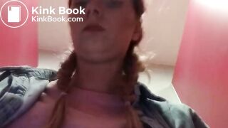 Pretty college girl pooping in the public toilet - Scat Fan Club