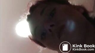 Pretty college girl pooping in the public toilet - Scat Fan Club