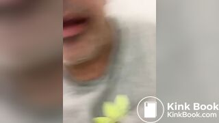 On the toilet