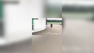 Blonde trash can scat