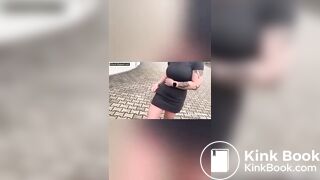 Blonde trash can scat