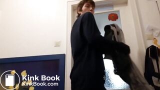 Natural MILF smears scat, dresses in public twice