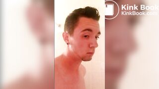 shitboy in the bath while the men watch sports