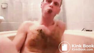 dude takes a shit bath