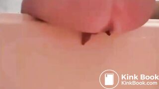 dude takes a shit bath