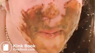 Cute Scat Teen Sub Eats her Shit