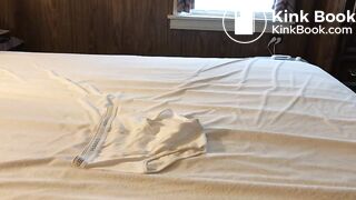 Drunk man sleeping and pooping his white panties - Gay Scat Group