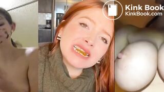 3 panel Red Head eating shit