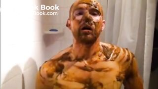 ginger guy takes a shit bath