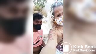 Shemale Shitting on old man's face