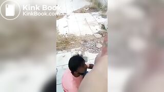Shemale Shitting on old man's face