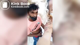 Shemale Shitting on old man's face