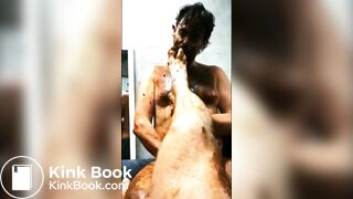 Ozzie licking shit off his mate's feet