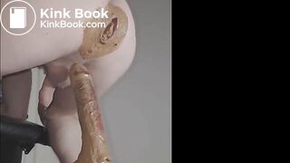 He Poses Shits Rides On Dildo