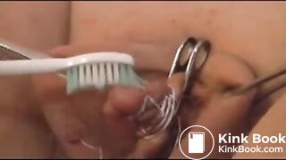 Extreme clit bondage and torture