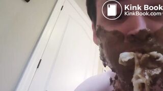 Eating a PILE OF SHIT! Submissive Human Toilet