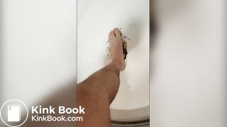 LovePoopME Smear feet and hand and cum on poop