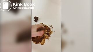 LovePoopME Smear feet and hand and cum on poop