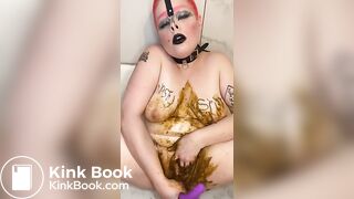 Humiliated Shit Pig Breeds Her Cervix with Scat