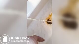 Stepping in my own fresh shit in my bathtub