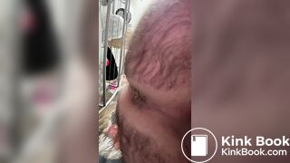 Shit on toilet with precum