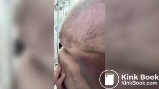 Shit on toilet with precum