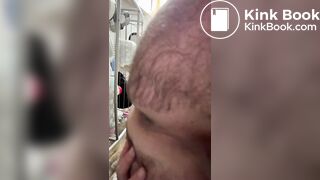 Shit on toilet with precum