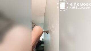 CLEANING OFF A SHITTY DOMINANT BOTTOMS DILDO